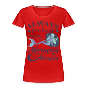 Mermaid - Frauen Premium Bio T-Shirt - Rot - Vorne - Mia (176cm)