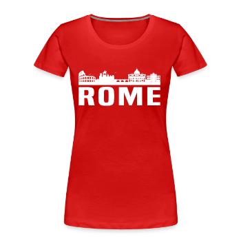 Rome City In Italy Skyline - Women's Premium Organic T-Shirt - red - Front - Mia (176cm)