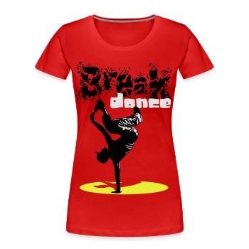 Breakdance flex - Frauen Premium Bio T-Shirt - Rot - Vorne - Mia (176cm)