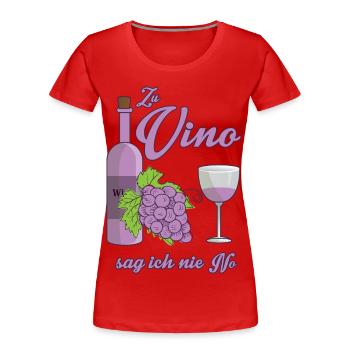 Wein Liebhaber - Frauen Premium Bio T-Shirt - Rot - Vorne - Mia (176cm)