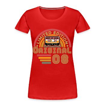 2008 Vintage Original 2008 Geburtstagsgeschenk - Frauen Premium Bio T-Shirt - Rot - Vorne - Mia (176cm)