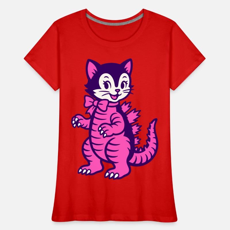 Chat monstre T-shirt bio Premium Femme