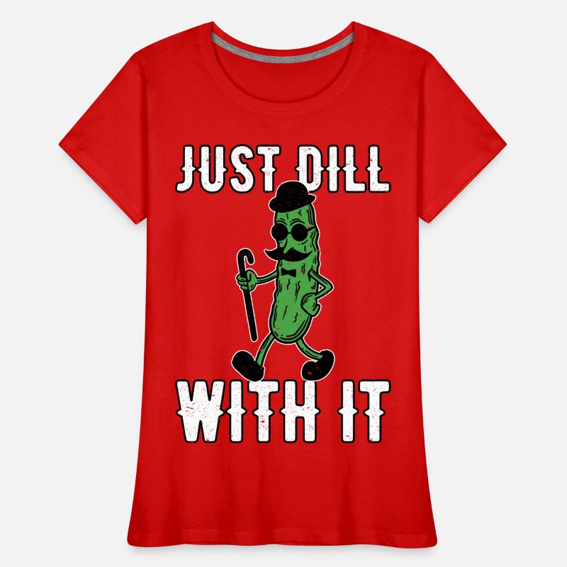 Amusez-vous simplement avec la moustache rétro rétro de concombre T-shirt bio Premium Femme