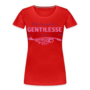 Mon temps de gentillesse a expiré - T-shirt bio Premium Femme - rouge - Devant - Mia (176cm)