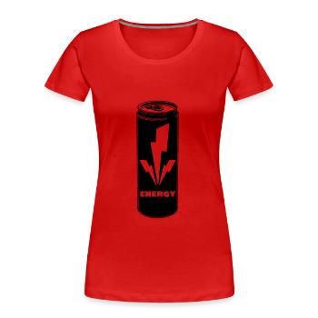 Energy Drink - Frauen Premium Bio T-Shirt - Rot - Vorne - Mia (176cm)