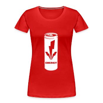 Energy Drink - Frauen Premium Bio T-Shirt - Rot - Vorne - Mia (176cm)