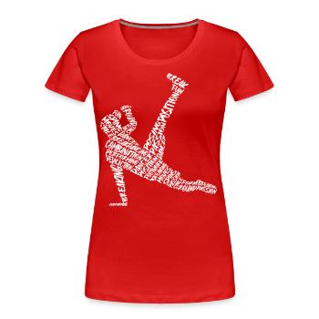 Breakdance Breakdancer Typographie Garçons Enfants - T-shirt bio Premium Femme - rouge - Devant - Mia (176cm)