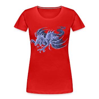 ghost dragon - Women's Premium Organic T-Shirt - red - Front - Mia (176cm)