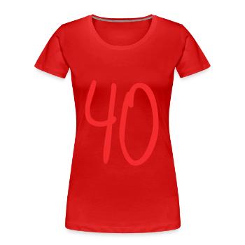 birthday gift 40 years - Women's Premium Organic T-Shirt - red - Front - Mia (176cm)