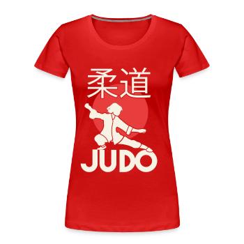 Judo. Judo gift. Judo Jiu Jitsu. Martial arts - Women's Premium Organic T-Shirt - red - Front - Mia (176cm)