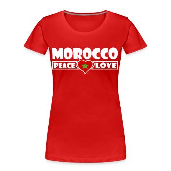 Marokko - Frauen Premium Bio T-Shirt - Rot - Vorne - Mia (176cm)