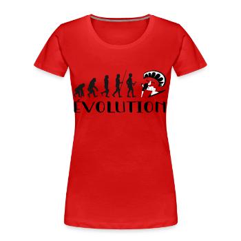 Évolution Du Singe Au surfeur - T-shirt bio Premium Femme - rouge - Devant - Mia (176cm)