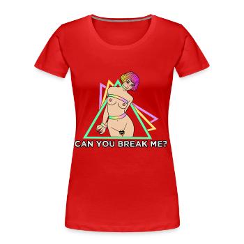 EROTIC GIRL SEXY SHIBARI BONDAGE GIRL BREAK ME - Women's Premium Organic T-Shirt - red - Front - Mia (176cm)