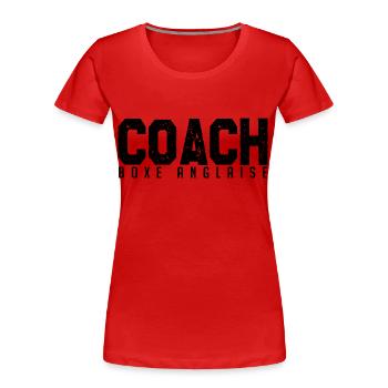 Englischer Boxtrainer. Englischer Boxtrainer. - Frauen Premium Bio T-Shirt - Rot - Vorne - Mia (176cm)