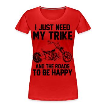 Trike - Frauen Premium Bio T-Shirt - Rot - Vorne - Mia (176cm)