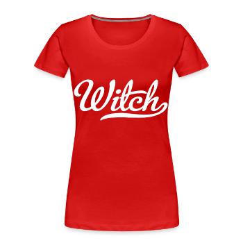 Hexe - Frauen Premium Bio T-Shirt - Rot - Vorne - Mia (176cm)