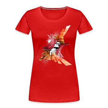 Remember The Love - Women's Premium Organic T-Shirt - red - Front - Mia (176cm)