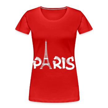 PARIS - Women's Premium Organic T-Shirt - red - Front - Mia (176cm)