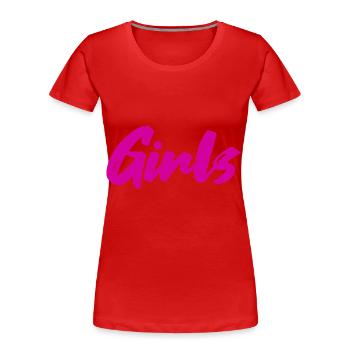 Girls - Frauen Premium Bio T-Shirt - Rot - Vorne - Mia (176cm)