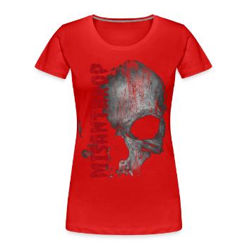 Crâne de Misanthrope - T-shirt bio Premium Femme - rouge - Devant - Mia (176cm)