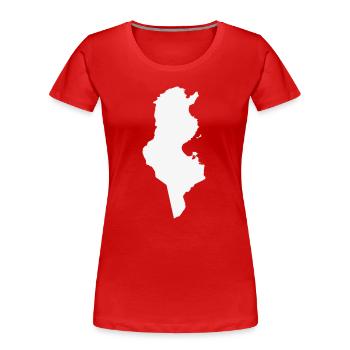 Tunesien Silhouette Land - Frauen Premium Bio T-Shirt - Rot - Vorne - Mia (176cm)