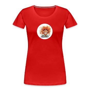 Drummer - Frauen Premium Bio T-Shirt - Rot - Vorne - Mia (176cm)