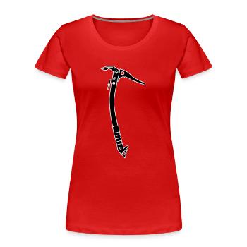 Eispickel Klettern 2 - Frauen Premium Bio T-Shirt - Rot - Vorne - Mia (176cm)