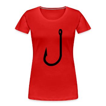 haak - T-shirt bio Premium Femme - rouge - Devant - Mia (176cm)