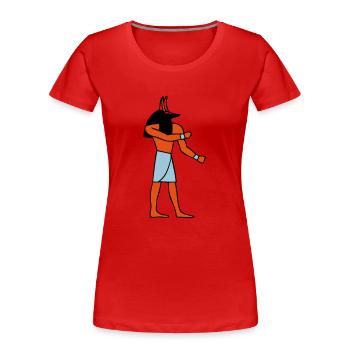 pharahon anubis - Frauen Premium Bio T-Shirt - Rot - Vorne - Mia (176cm)