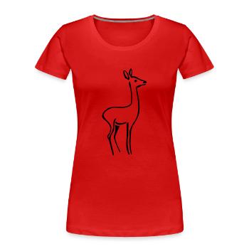 Doe - Women's Premium Organic T-Shirt - red - Front - Mia (176cm)