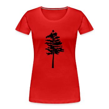 tree 02 - Frauen Premium Bio T-Shirt - Rot - Vorne - Mia (176cm)