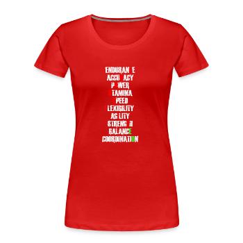 Physical Skills - Frauen Premium Bio T-Shirt - Rot - Vorne - Mia (176cm)
