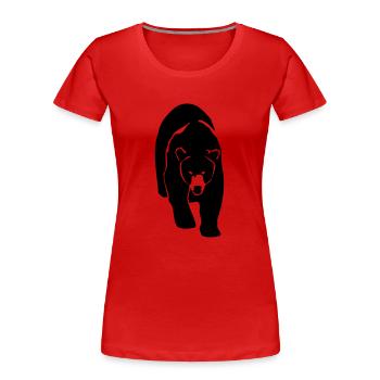 Grizzly Bear - Frauen Premium Bio T-Shirt - Rot - Vorne - Mia (176cm)