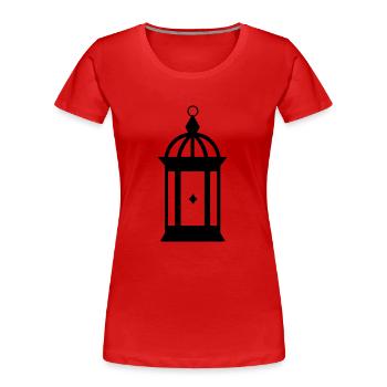 Laterne - Frauen Premium Bio T-Shirt - Rot - Vorne - Mia (176cm)