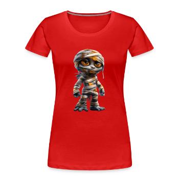 Momie effrayante #lovely toons - T-shirt bio Premium Femme - rouge - Devant - Mia (176cm)