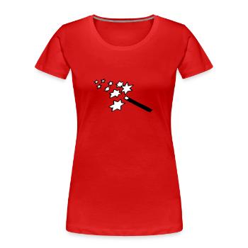 magic - wand - wizard - witch - Women's Premium Organic T-Shirt - red - Front - Mia (176cm)