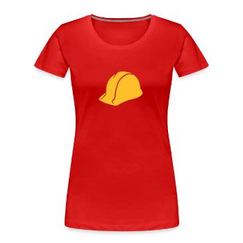 Helm - Frauen Premium Bio T-Shirt - Rot - Vorne - Mia (176cm)