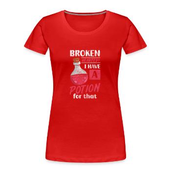 Healing Potion Herbal Medicine Healthy Shaman - Women's Premium Organic T-Shirt - red - Front - Mia (176cm)