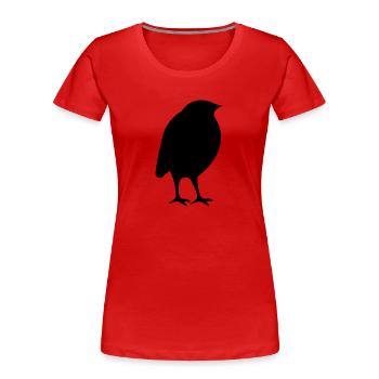 Petit oiseau - T-shirt bio Premium Femme - rouge - Devant - Mia (176cm)