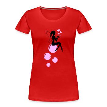 fee seifenblasen 01 - Frauen Premium Bio T-Shirt - Rot - Vorne - Mia (176cm)