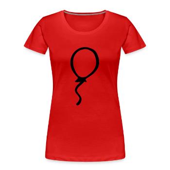Luftballon - Frauen Premium Bio T-Shirt - Rot - Vorne - Mia (176cm)