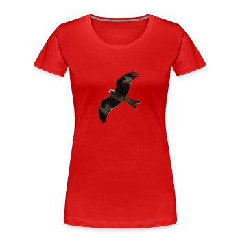 Milan im Flug - Frauen Premium Bio T-Shirt - Rot - Vorne - Mia (176cm)