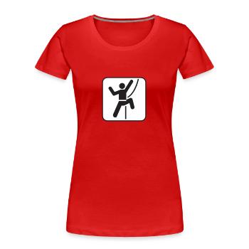 corde d'escalade - T-shirt bio Premium Femme - rouge - Devant - Mia (176cm)