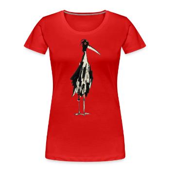 Cigogne - T-shirt bio Premium Femme - rouge - Devant - Mia (176cm)