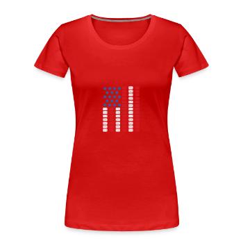 Facteur Facteur Facteur - T-shirt bio Premium Femme - rouge - Devant - Mia (176cm)