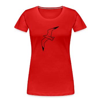 Seagulls - Women's Premium Organic T-Shirt - red - Front - Mia (176cm)