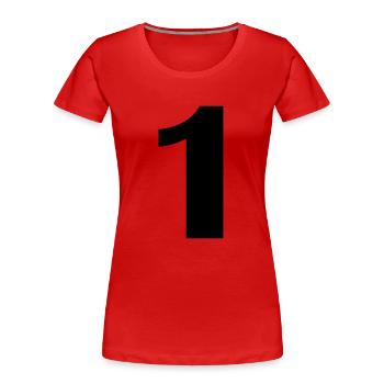 1 - Frauen Premium Bio T-Shirt - Rot - Vorne - Mia (176cm)