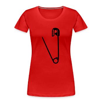 punk - Women's Premium Organic T-Shirt - red - Front - Mia (176cm)