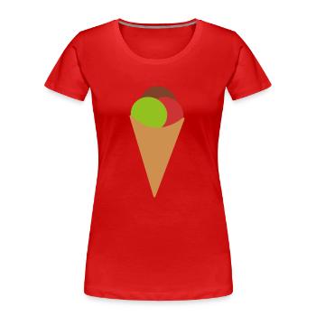 Eis - Frauen Premium Bio T-Shirt - Rot - Vorne - Mia (176cm)