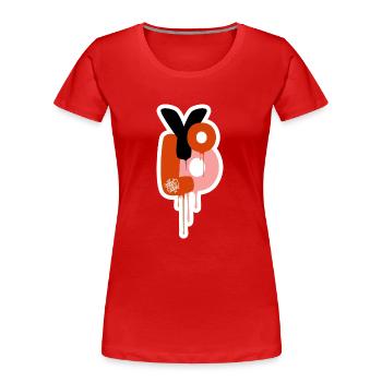 Yolo you only live once - Graffiti Styles - Women's Premium Organic T-Shirt - red - Front - Mia (176cm)